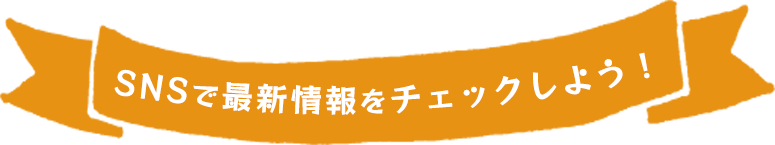 SNSで最新情報をチェックしよう！